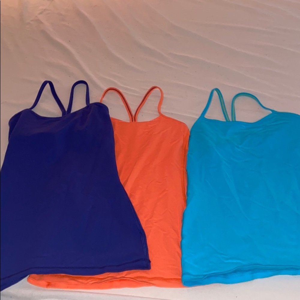 Set of 3 Lululemon Power Y Tank Tops sz 2